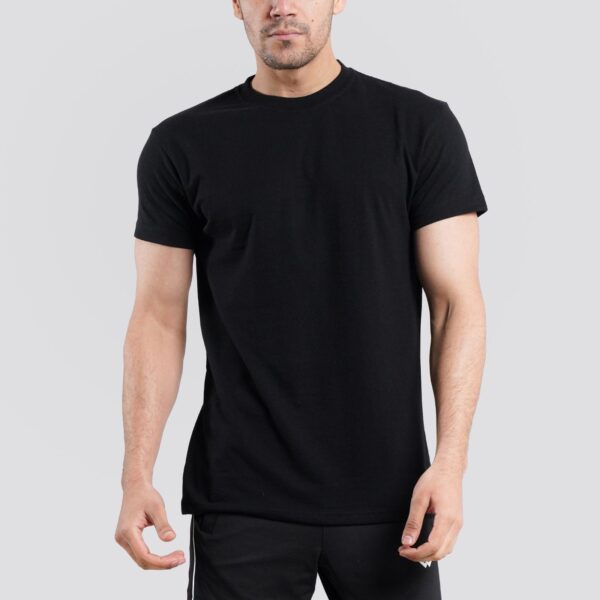 Supreme Urban Connection  Short Sleeve Round Neck Cotton Black T Shirt