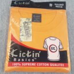 Supreme Kickin' Basic Short Sleeve Round Neck Cotton Orange T Shirt