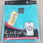 Supreme Kickin' Basic Short Sleeve V Neck Cotton Turquse  T Shirt