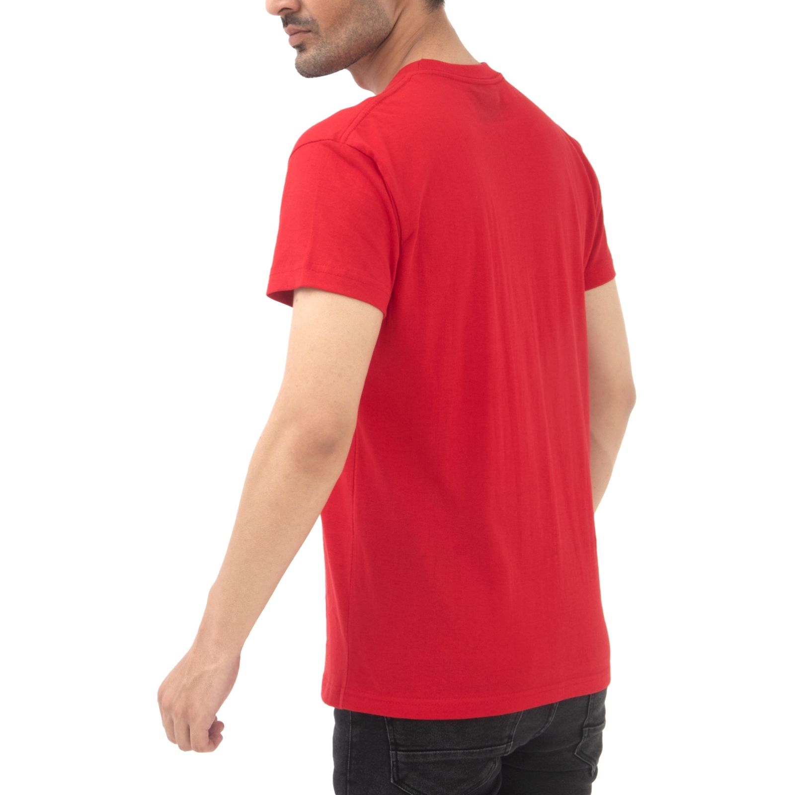 Supreme Kickin' Basic Short Sleeve Round Neck Cotton Striking Red T Shirt