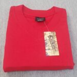 Supreme Kickin' Basic Short Sleeve V Neck Cotton Red T Shirt