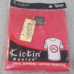 Supreme Kickin' Basic Short Sleeve V Neck Cotton Red T Shirt