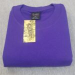Supreme Kickin' Basic Short Sleeve Round Neck Cotton Purple T Shirt