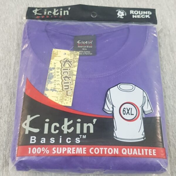 Supreme Short Sleeve Round Neck Cotton Purple T Shirt