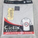 Supreme Kickin' Basic Short Sleeve Round Neck Cotton Gray T Shirt