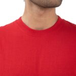 Supreme Kickin' Basic Short Sleeve Round Neck Cotton Striking Red T Shirt