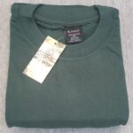 Supreme Kickin' Basic Short Sleeve Round Neck Cotton Dark Green T Shirt