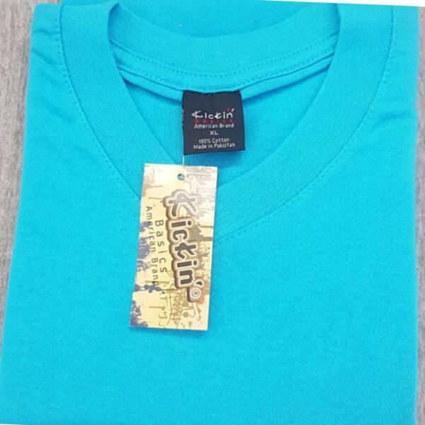 Supreme Kickin' Basic Short Sleeve V Neck Cotton Turquse  T Shirt