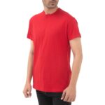 Supreme Kickin' Basic Short Sleeve Round Neck Cotton Striking Red T Shirt