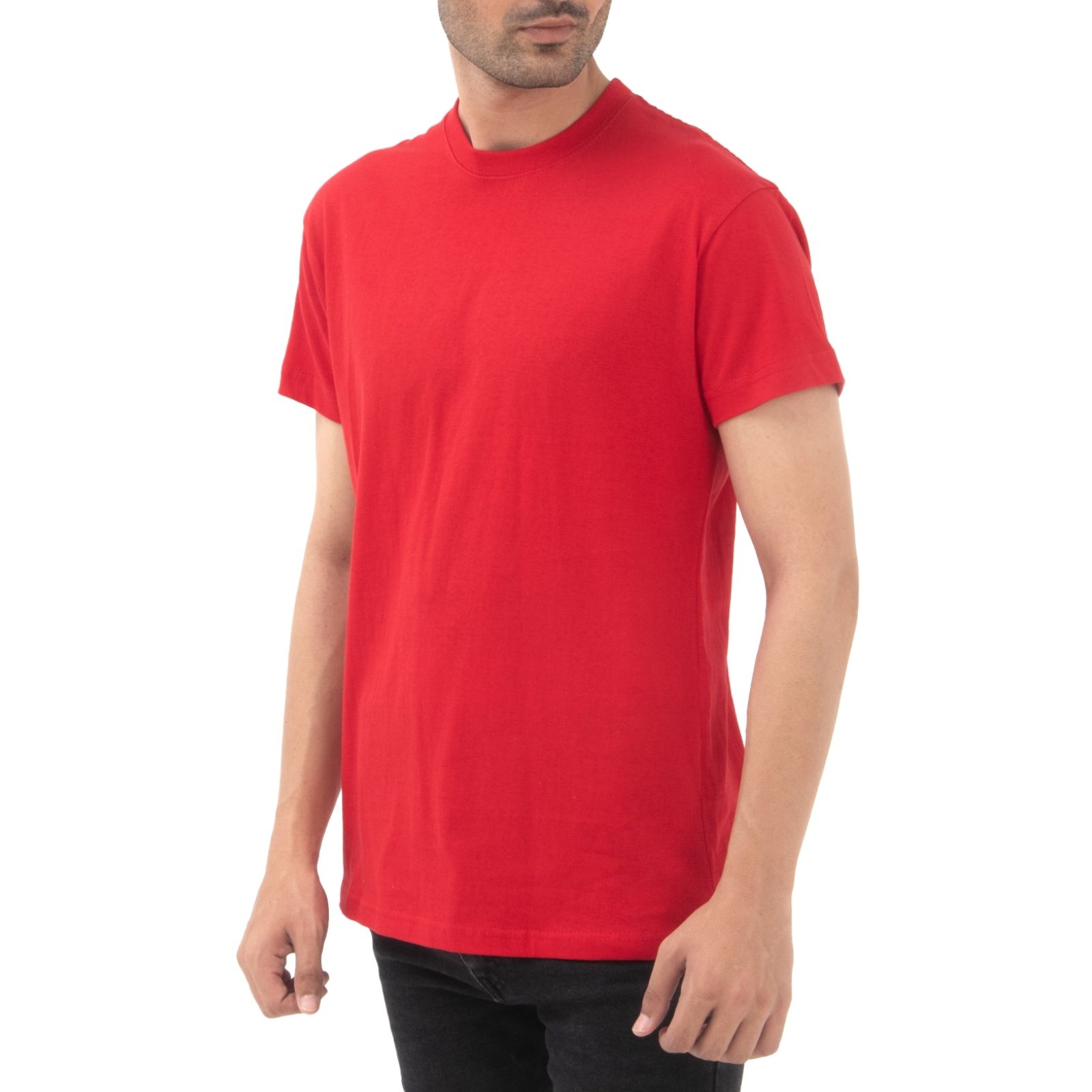 Supreme Kickin' Basic Short Sleeve Round Neck Cotton Striking Red T Shirt