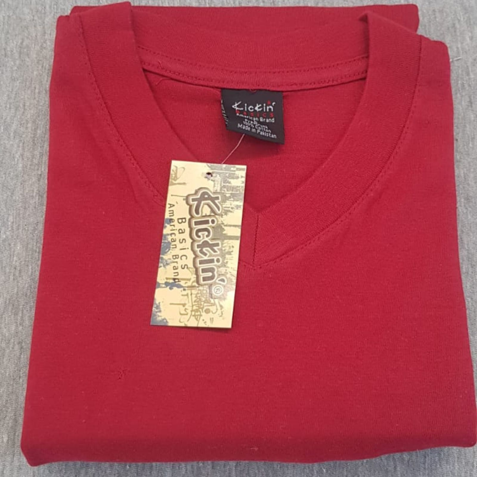 Supreme Kickin' Basic Short Sleeve V Neck 100%  Cotton T Shirt Pack of 6