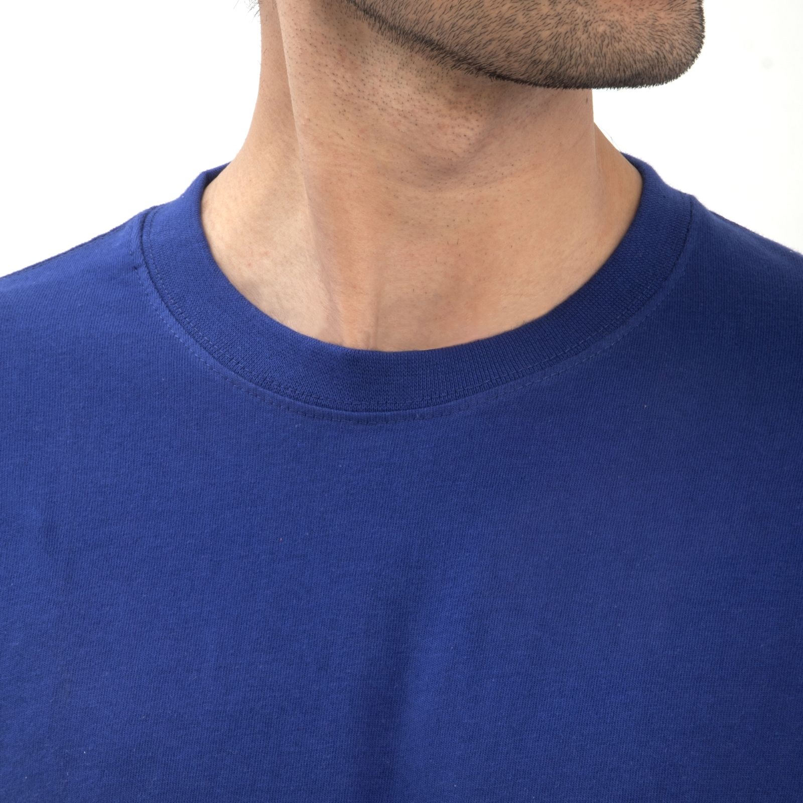 Supreme Kickin' Basic Short Sleeve Round Neck Cotton Royal Blue T Shirt