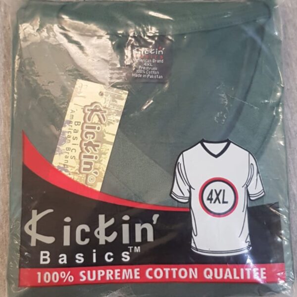 Supreme Short Sleeve Round Neck Cotton Dark Green T Shirt