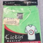 Supreme Kickin' Basic Short Sleeve V Neck Cotton 100% Cotton lime Green T Shirt