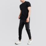 Supreme Urban Connection  Short Sleeve Round Neck Cotton Black T Shirt