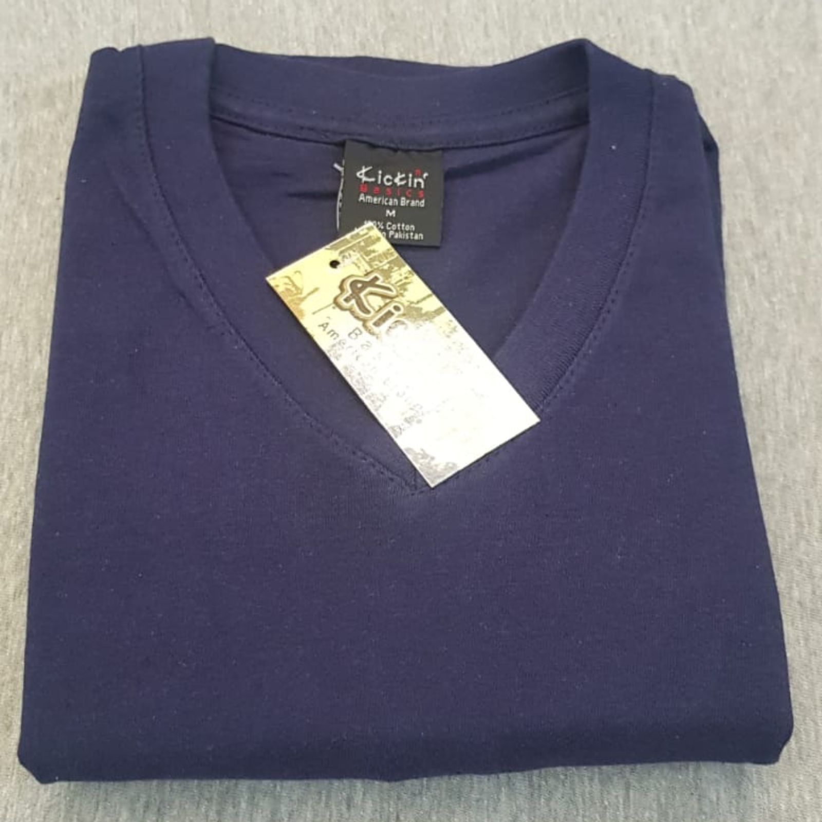 Supreme Kickin' Basic Short Sleeve V Neck 100%  Cotton T Shirt Pack of 6