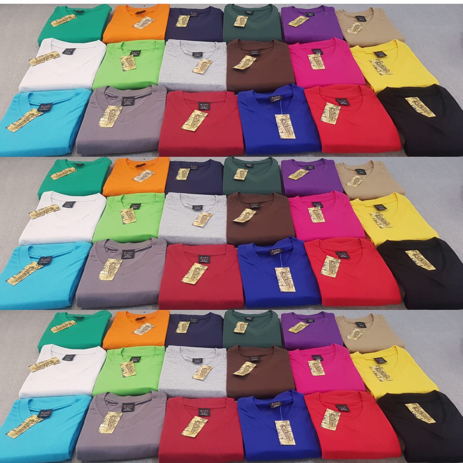 Supreme Kickin' Basic Short Sleeve V Neck 100%  Cotton T Shirt Pack of 6