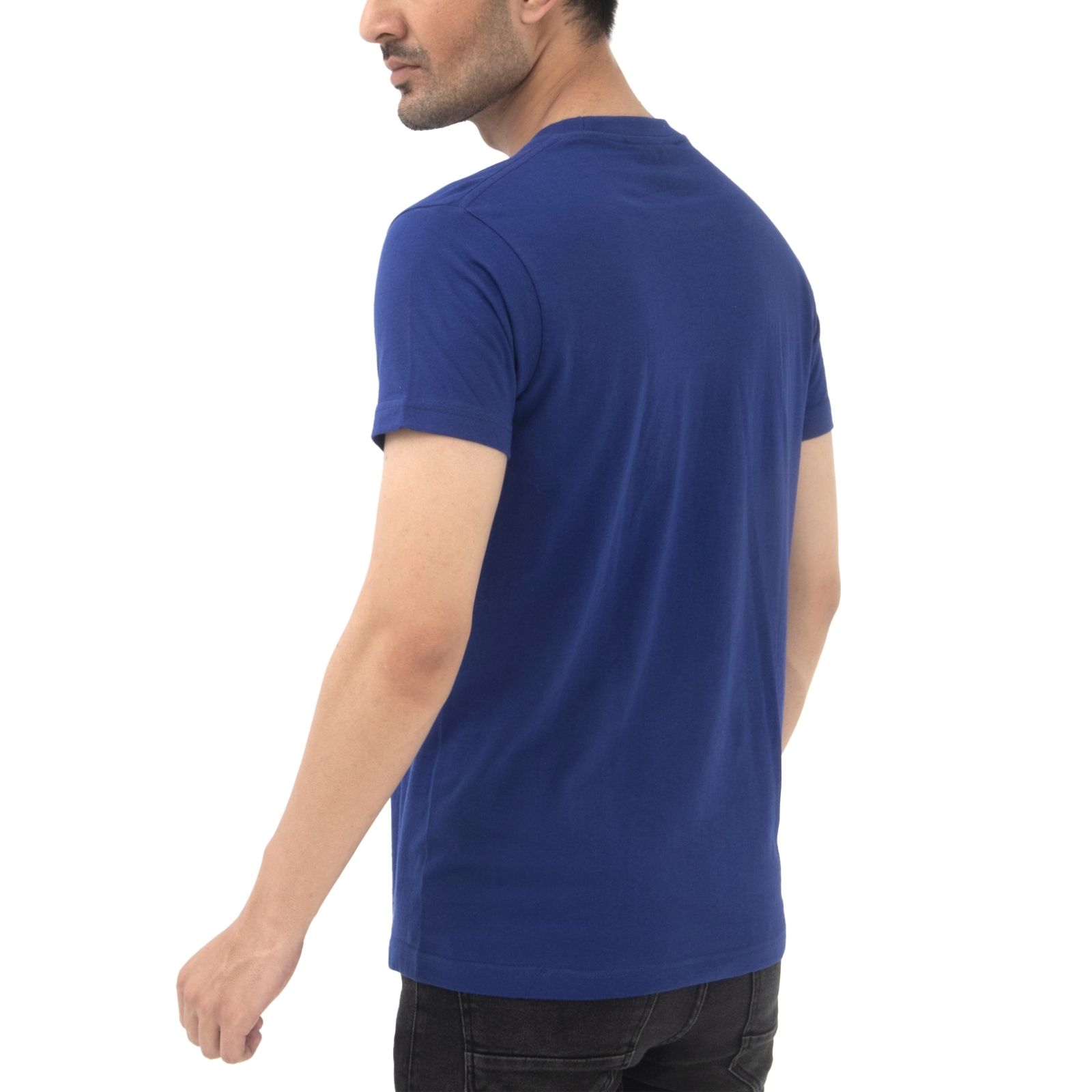 Supreme Kickin' Basic Short Sleeve Round Neck Cotton Royal Blue T Shirt