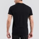 Supreme Urban Connection Short Sleeve V Neck Cotton Black T Shirt