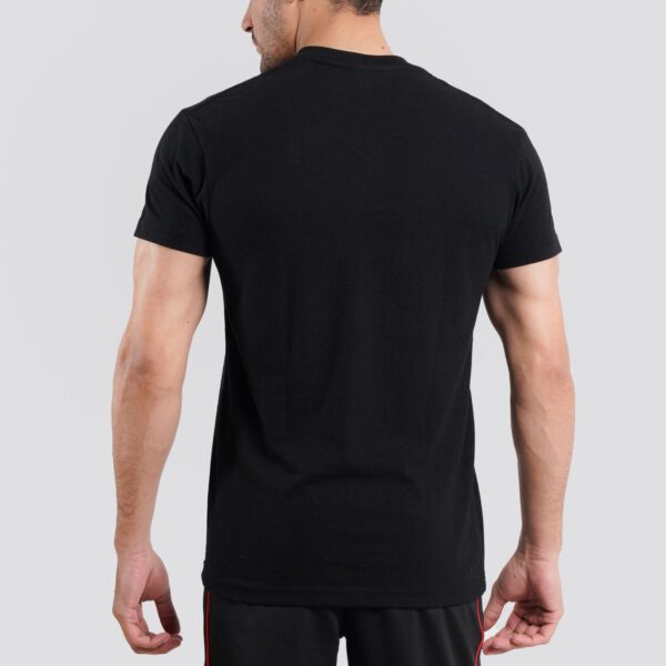 Supreme Short Sleeve V Neck Cotton Black T Shirt