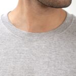 Supreme Kickin' Basic Short Sleeve Round Neck Cotton Gray T Shirt