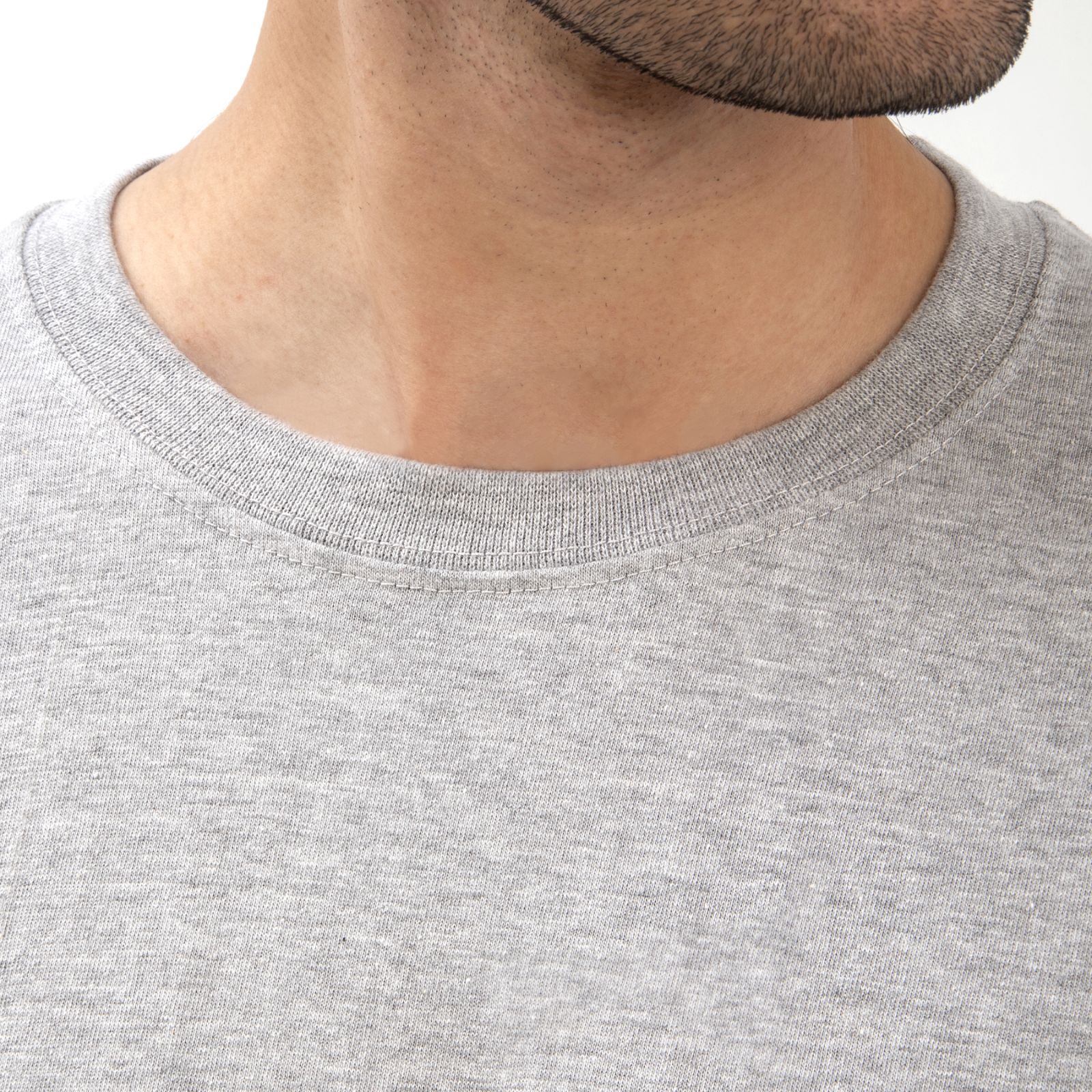 Supreme Kickin' Basic Short Sleeve Round Neck Cotton Gray T Shirt