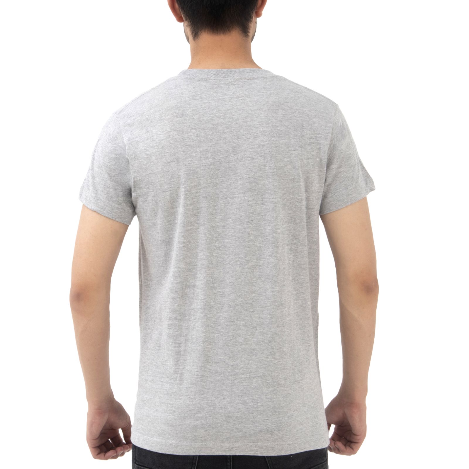 Supreme Kickin' Basic Short Sleeve Round Neck Cotton Gray T Shirt