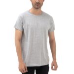 Supreme Kickin' Basic Short Sleeve Round Neck Cotton Gray T Shirt