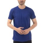 Supreme Kickin' Basic Short Sleeve Round Neck Cotton Royal Blue T Shirt