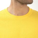 Supreme Kickin' Basic Short Sleeve Round Neck Cotton Bold Yellow T Shirt