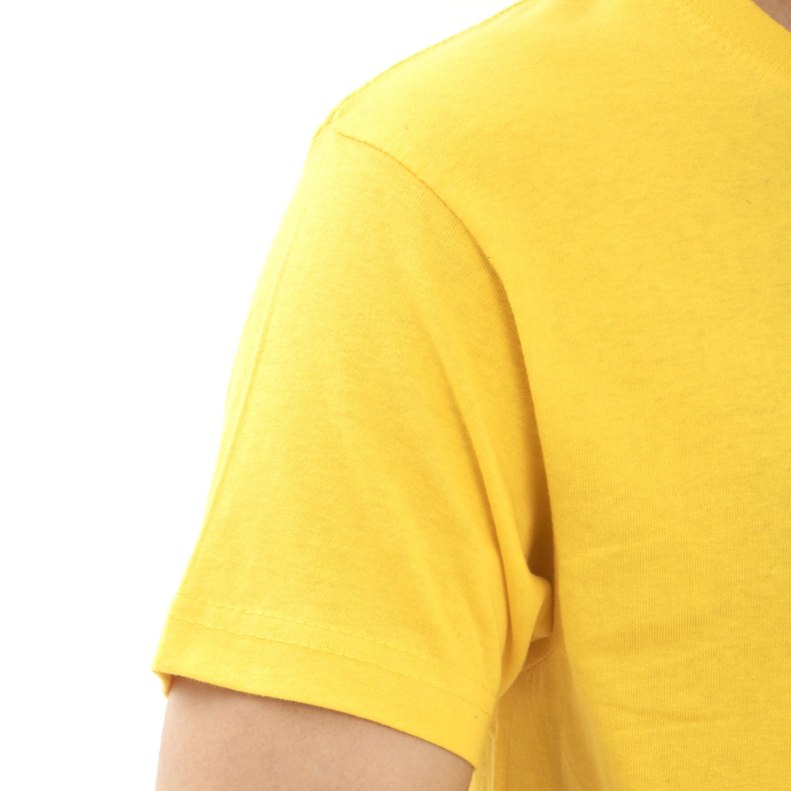 Supreme Kickin' Basic Short Sleeve Round Neck Cotton Bold Yellow T Shirt