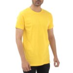 Supreme Kickin' Basic Short Sleeve Round Neck Cotton Bold Yellow T Shirt