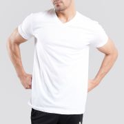Supreme Short Sleeve Round Neck Cotton White T Shirt