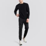 Premium Urban Connection Long Sleeve 60% Cotton & 40% Polyester Black T Shirt