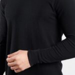 Premium Urban Connection Long Sleeve 60% Cotton & 40% Polyester Black T Shirt