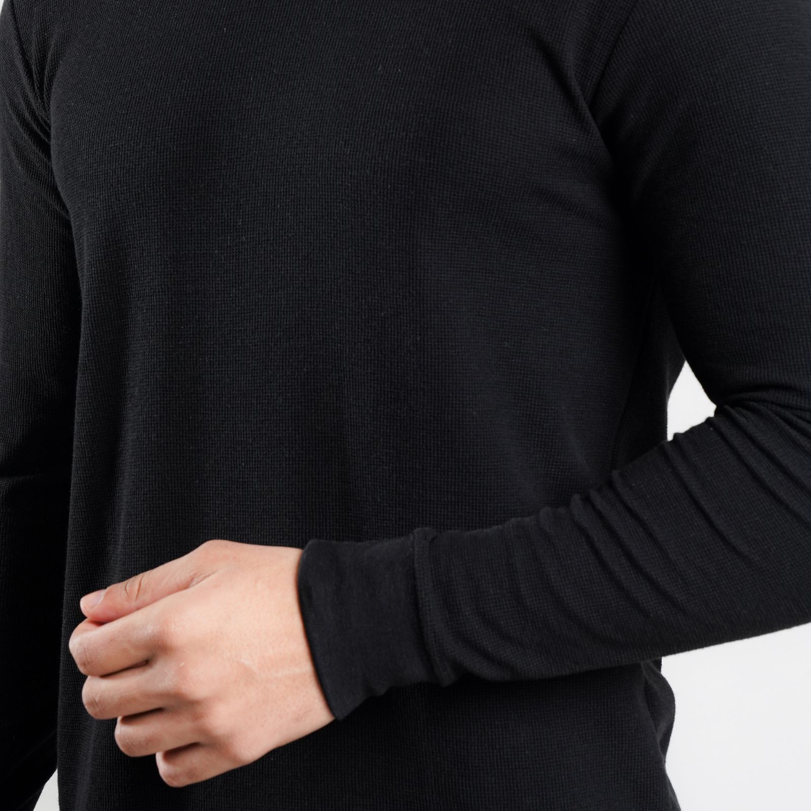 Premium Urban Connection Long Sleeve 60% Cotton & 40% Polyester Black T Shirt