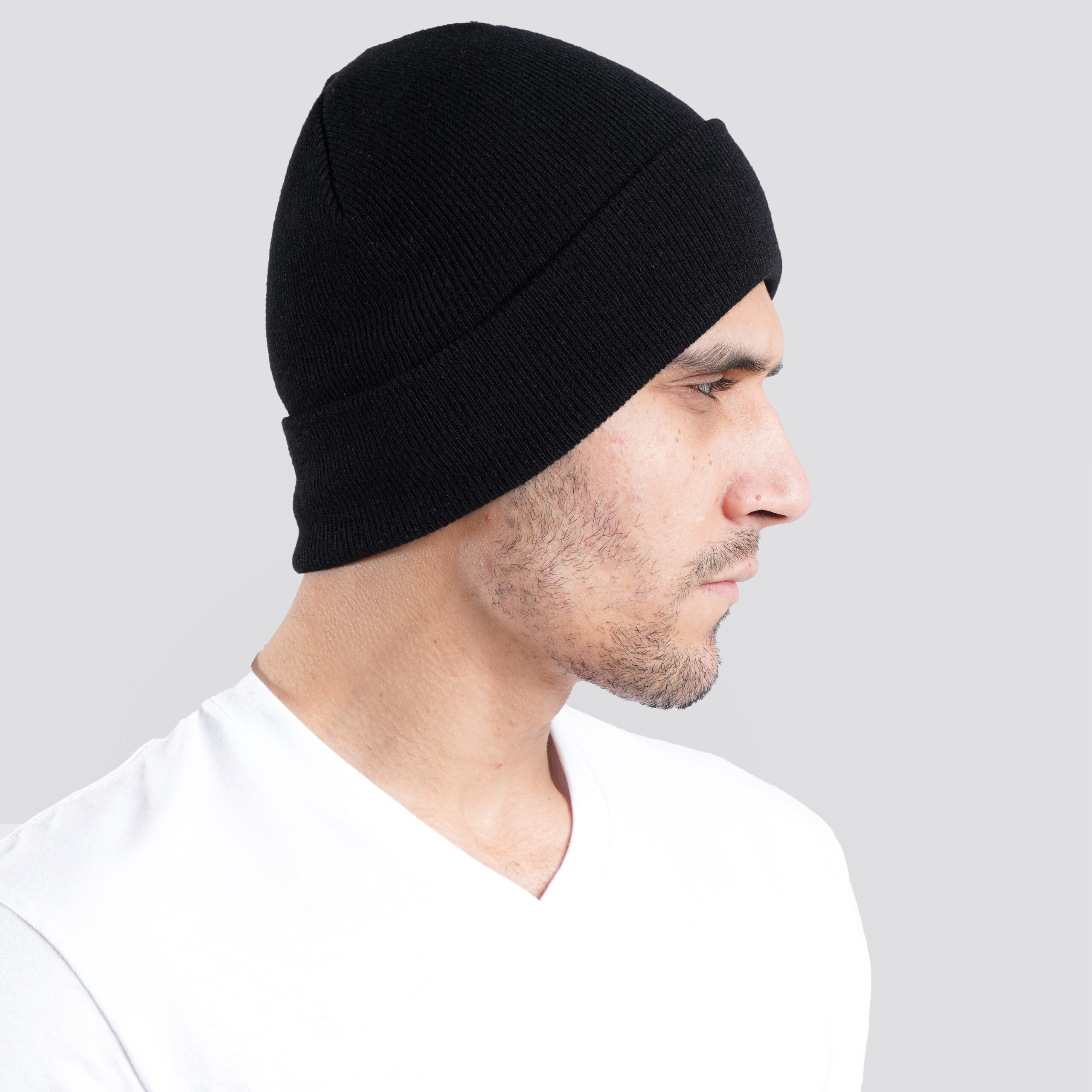 Solid Acrylic Knit Beanies Pack Of 6
