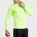 Long Sleeve Neon Green Dry Fit 100% Polyster Shirt