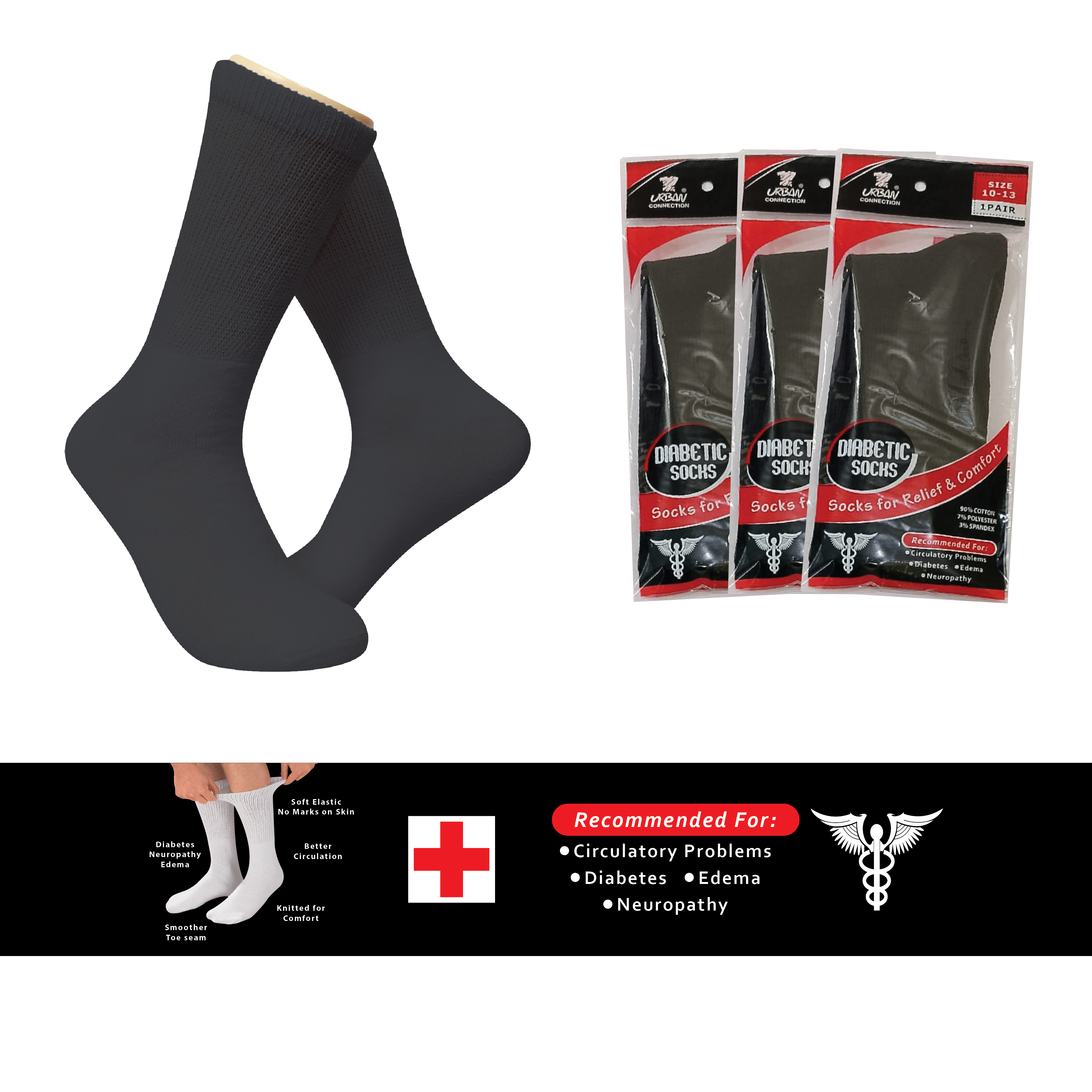 Diabetic Socks Pack Of 3