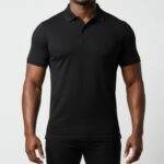 Supreme Urban Connection  Short Sleeve Round Neck Cotton Black Polo Shirts