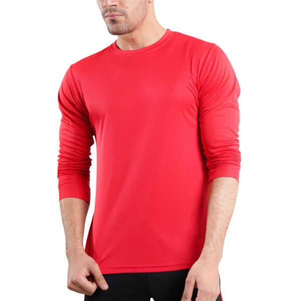 Long Sleeve Neon Red Dry Fit 100% Polyster Shirts