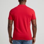 Supreme Urban Connection  Short Sleeve Round Neck Cotton Red Polo Shirts