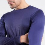 Long Sleeve Neon Blue Dry Fit 100% Polyster Shirts