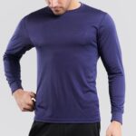 Long Sleeve Neon Blue Dry Fit 100% Polyster Shirts