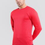 Long Sleeve Neon Red Dry Fit 100% Polyster Shirts