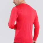 Long Sleeve Neon Red Dry Fit 100% Polyster Shirts