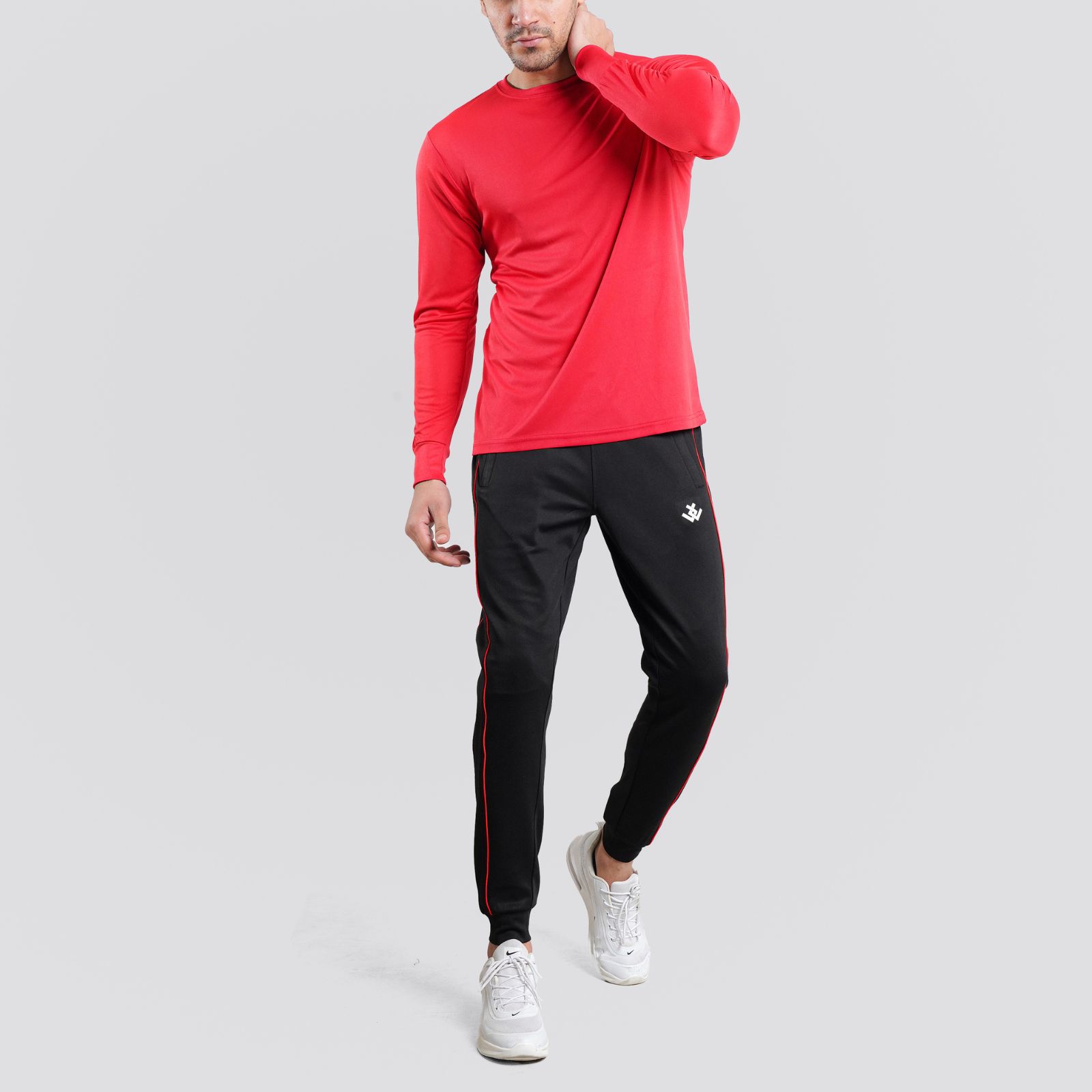 Long Sleeve Neon Red Dry Fit 100% Polyster Shirts