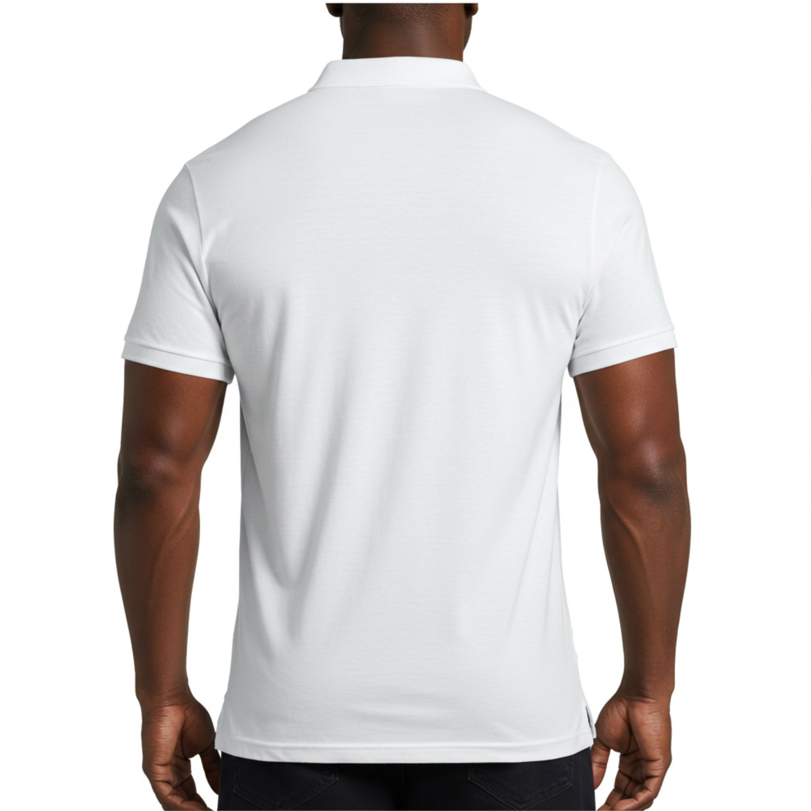 Supreme Urban Connection  Short Sleeve Round Neck Cotton White Polo Shirts