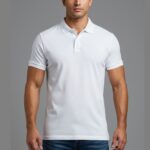 Supreme Urban Connection  Short Sleeve Round Neck Cotton White Polo Shirts